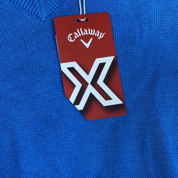 Callaway X  Golf swedish blue Sweater Comfort Performance Pullover V Neck SMALL - Picture 2 of 8